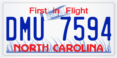 NC license plate DMU7594