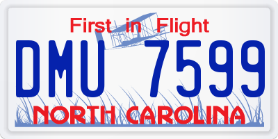NC license plate DMU7599