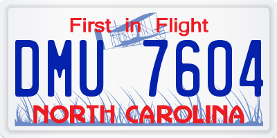 NC license plate DMU7604