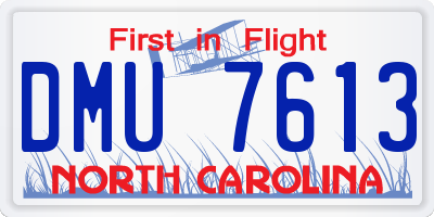 NC license plate DMU7613