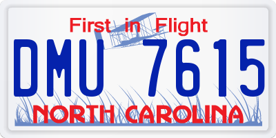 NC license plate DMU7615
