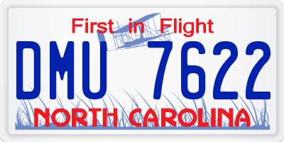 NC license plate DMU7622