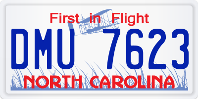 NC license plate DMU7623