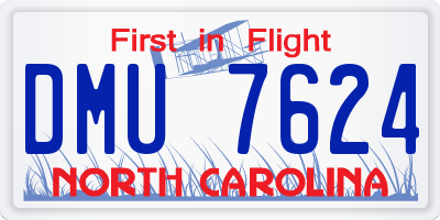 NC license plate DMU7624