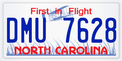 NC license plate DMU7628