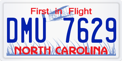 NC license plate DMU7629