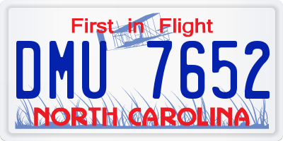 NC license plate DMU7652