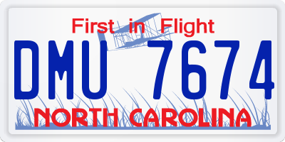 NC license plate DMU7674
