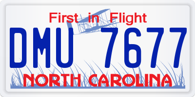 NC license plate DMU7677