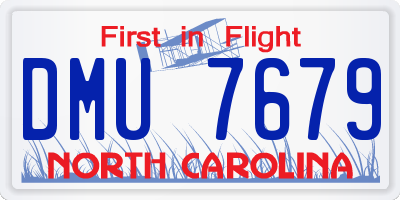 NC license plate DMU7679