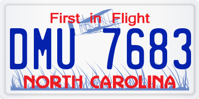 NC license plate DMU7683