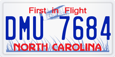 NC license plate DMU7684