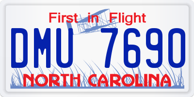 NC license plate DMU7690