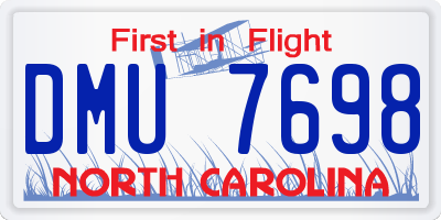 NC license plate DMU7698