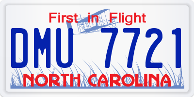 NC license plate DMU7721