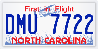 NC license plate DMU7722