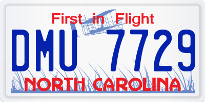 NC license plate DMU7729