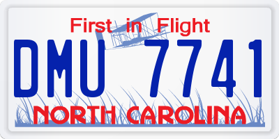 NC license plate DMU7741