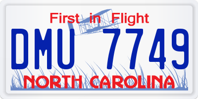 NC license plate DMU7749