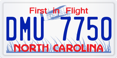 NC license plate DMU7750