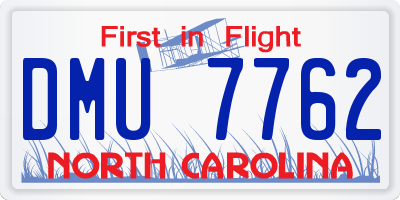 NC license plate DMU7762