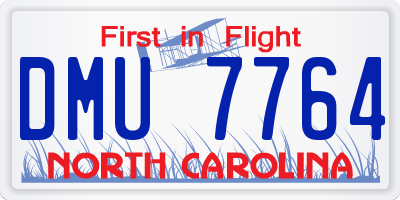 NC license plate DMU7764