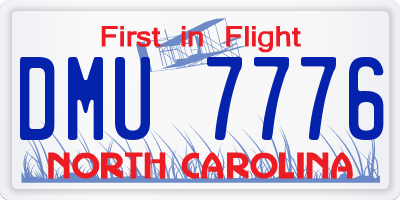 NC license plate DMU7776