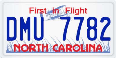 NC license plate DMU7782