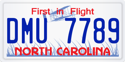 NC license plate DMU7789