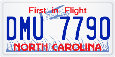 NC license plate DMU7790