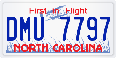 NC license plate DMU7797