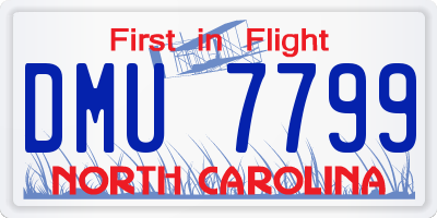 NC license plate DMU7799