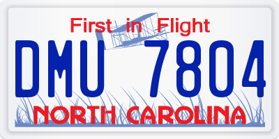 NC license plate DMU7804