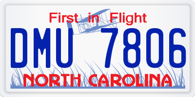NC license plate DMU7806
