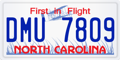 NC license plate DMU7809