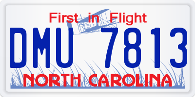 NC license plate DMU7813