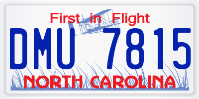NC license plate DMU7815