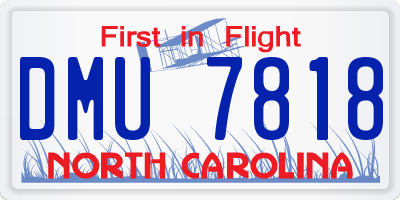 NC license plate DMU7818
