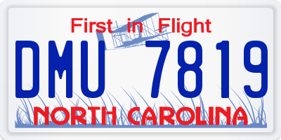 NC license plate DMU7819