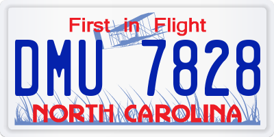NC license plate DMU7828