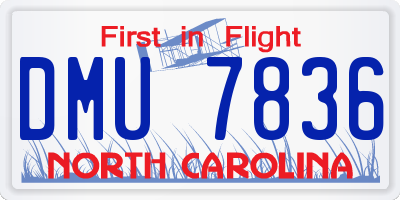 NC license plate DMU7836