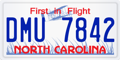 NC license plate DMU7842