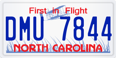 NC license plate DMU7844