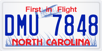 NC license plate DMU7848