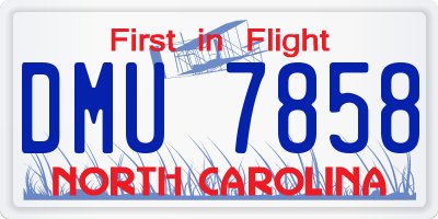 NC license plate DMU7858