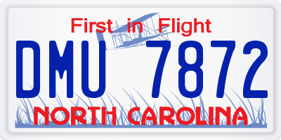 NC license plate DMU7872