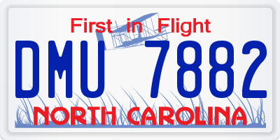 NC license plate DMU7882