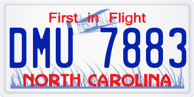 NC license plate DMU7883