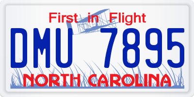 NC license plate DMU7895