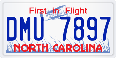 NC license plate DMU7897